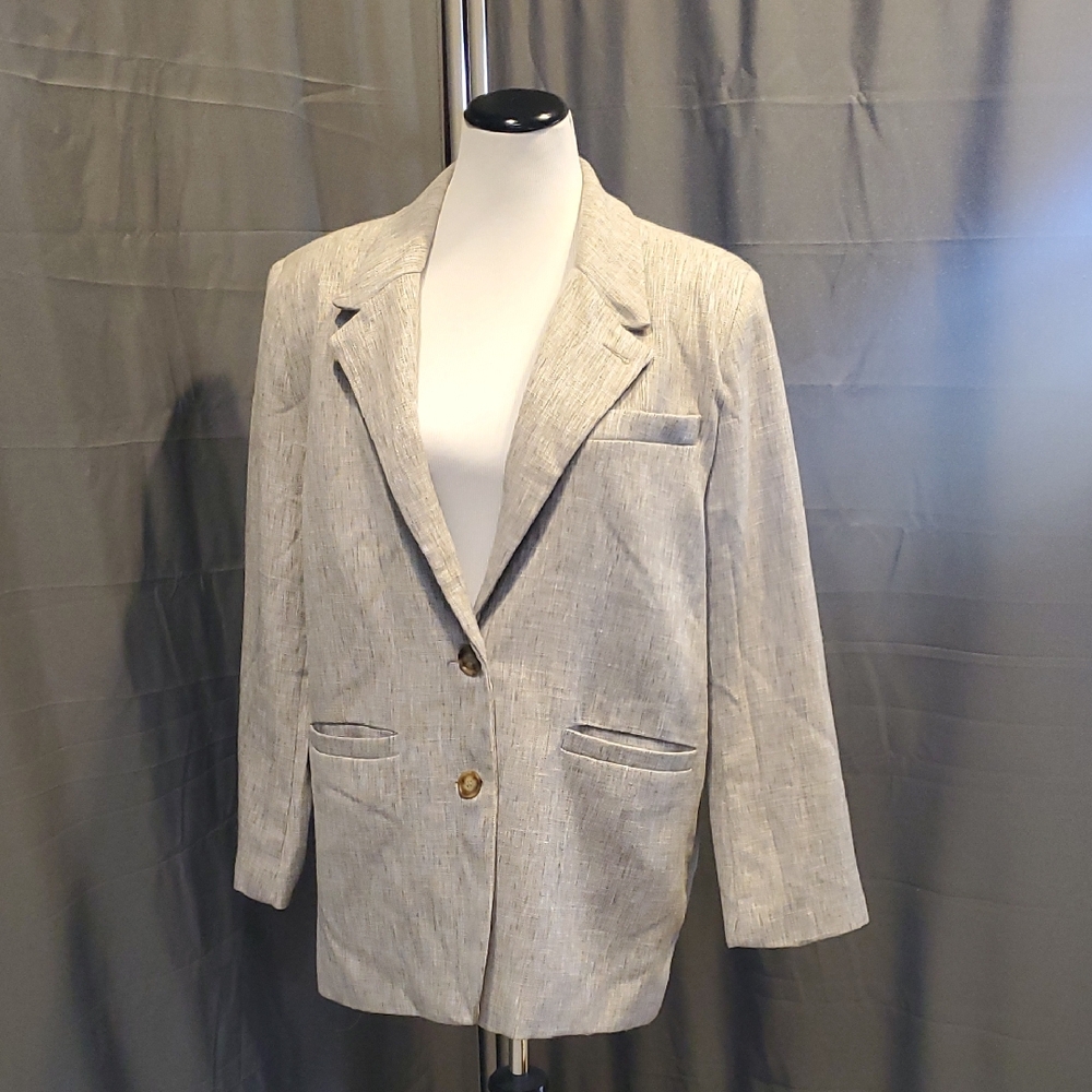 Claire Rose Women's Gray Blazer SZ 42